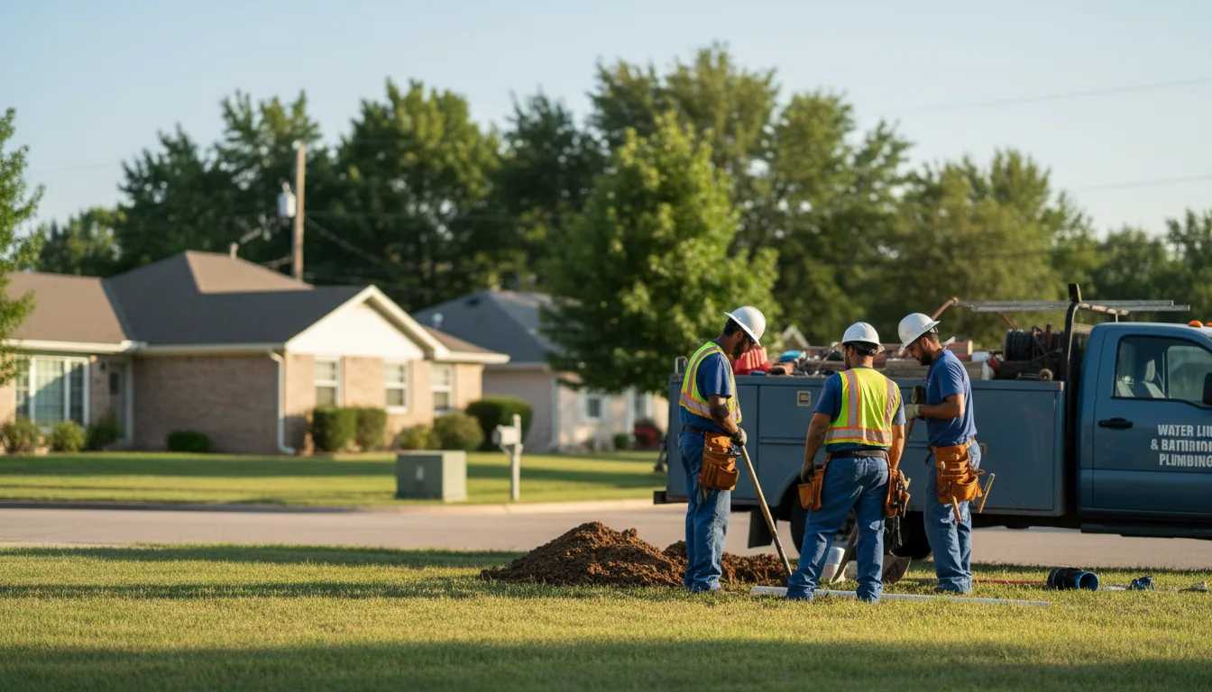 Residential water line and bathroom plumbing service in Bimble, KY